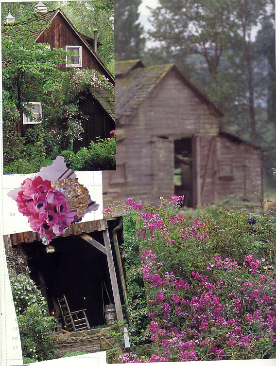 Rockers on the porch & a barn
